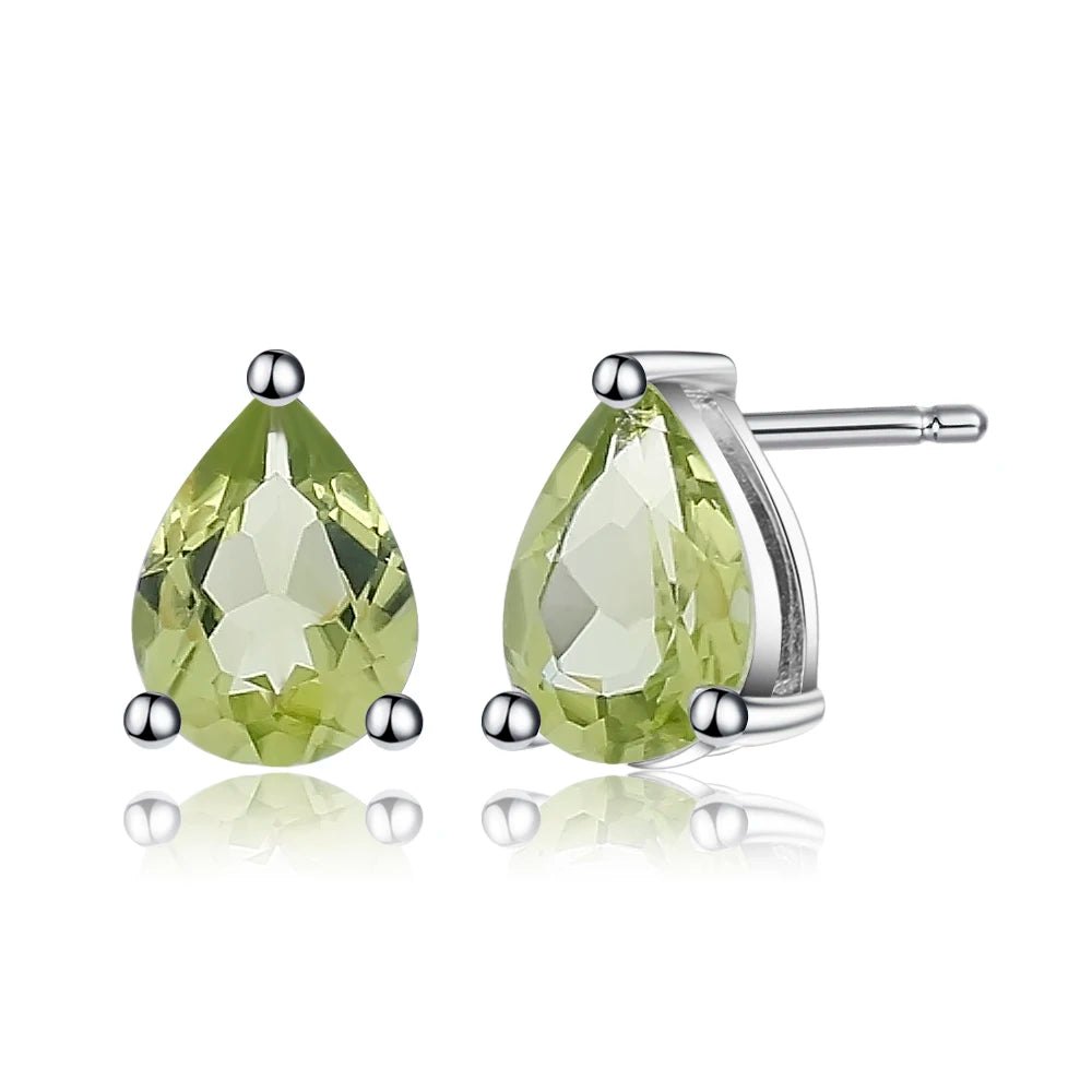 Gem's Ballet 6*8mm 2.74Ct Natural Red Garnet Gemstone Stud Earrings Genuine 925 Sterling Silver Fashion Jewelry for Women